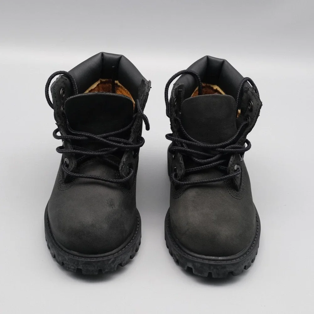 Timberland 6-Inch Boot Kids Toddler Size 7.5 Black‎ Waterproof Nubuck